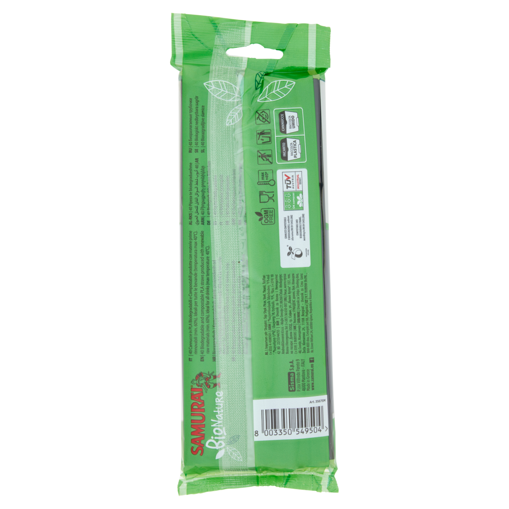 Samurài BioNature Cannucce 21cm - Ø 6mm 40 pz