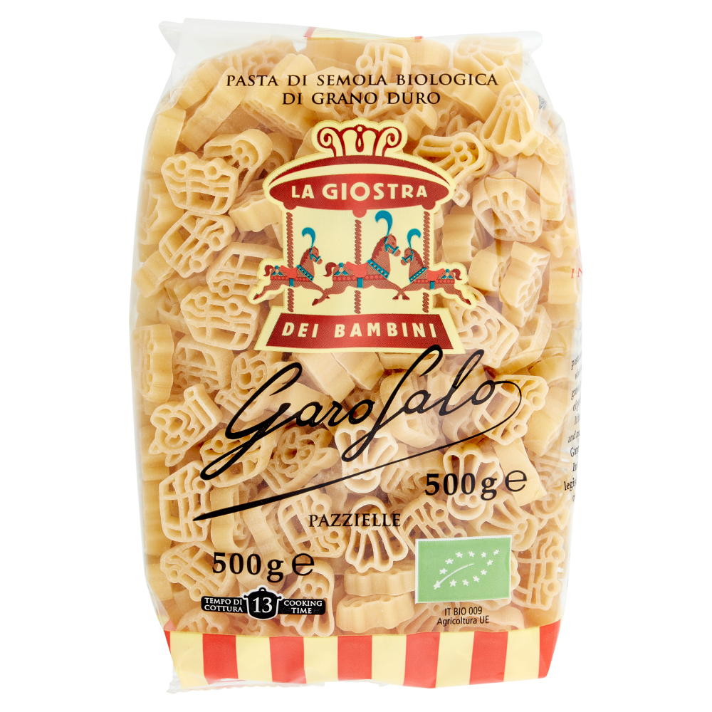 Garofalo La Giostra Dei Bambini Pazzielle No. 2-33 Pasta di Semola Biologica di Grano Duro 500 g
