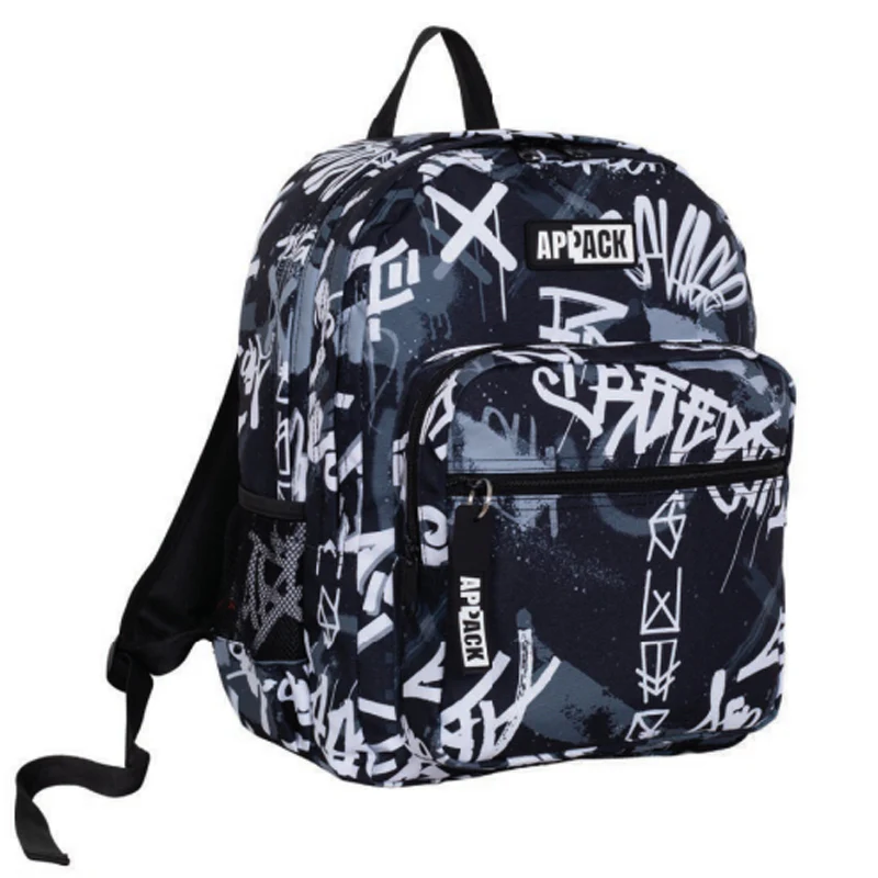 Seven 8055714213453 zaino Zaino scolastico Nero, Grigio, Bianco