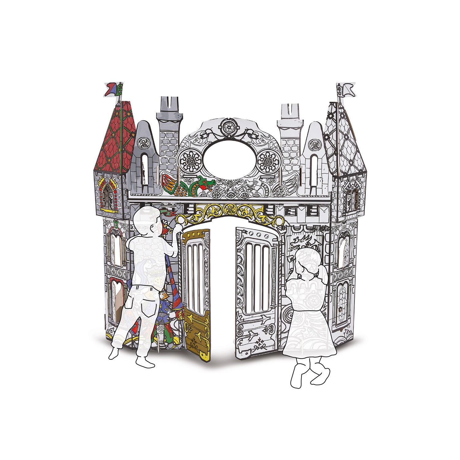 Carrefour Castello in cartone XXL da colorare