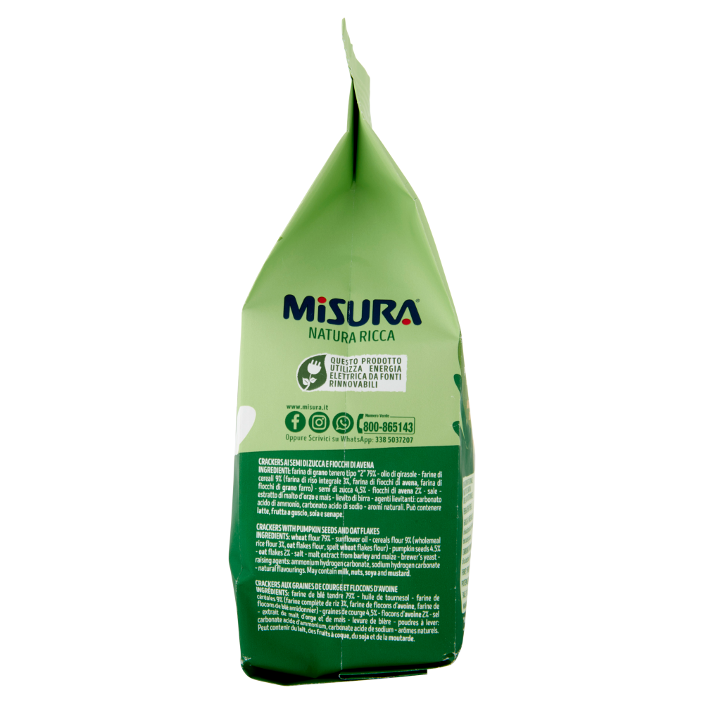 Misura Natura Ricca Cereali e Semi di Zucca Crackers 230 g