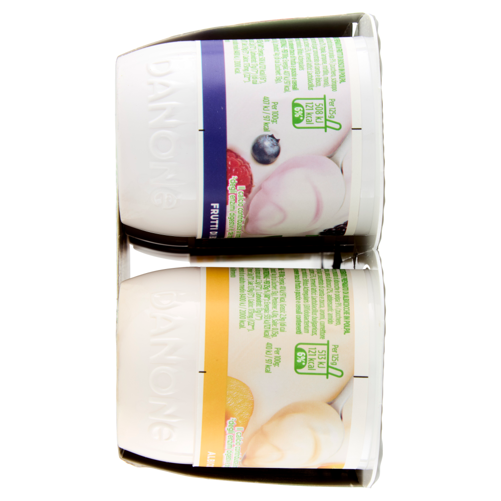 ACTIVIA Yogurt con Probiotico Bifidus, vellutato Albicocca/Banana/Fragola/Frutti di Bosco, 8x125g