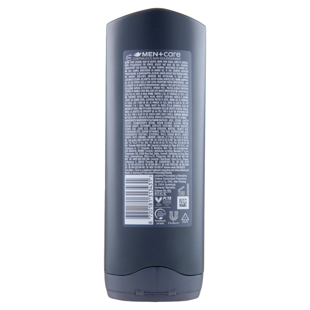 Dove Men+Care Refreshing Extra Fresh Body, Face & Hair Wash 250 ml