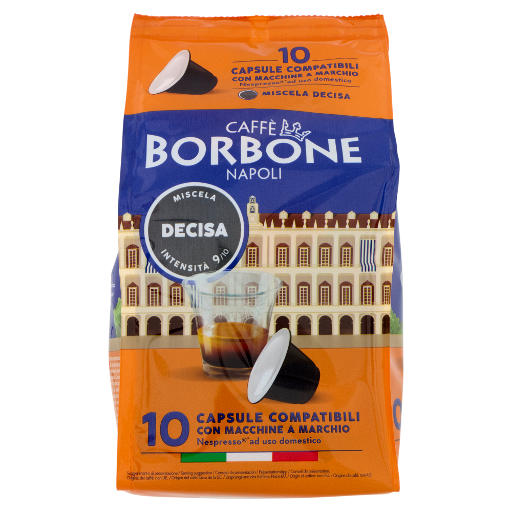 Caff&egrave; Borbone Miscela Decisa Capsule Compatibili Nespresso* ad uso domestico 10 x 5 g