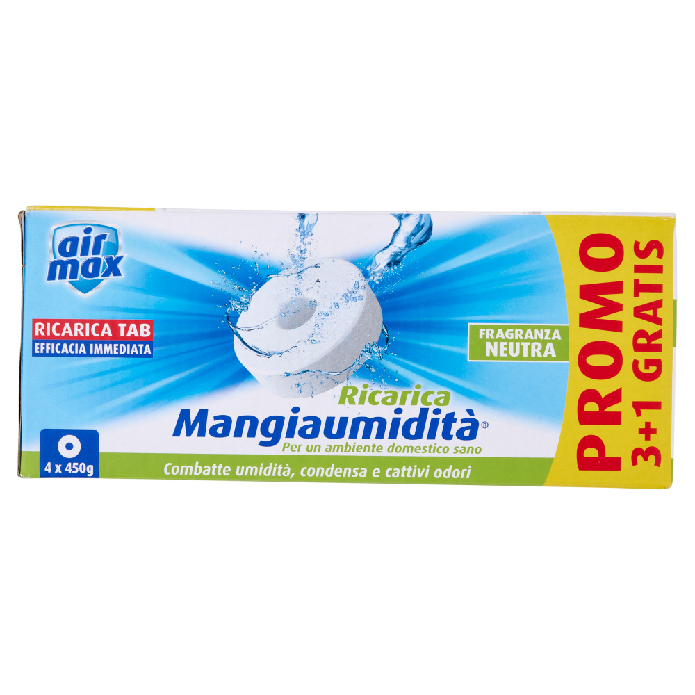 air max Mangiaumidità Ricarica Tab Fragranza Neutra 4 x 450 g
