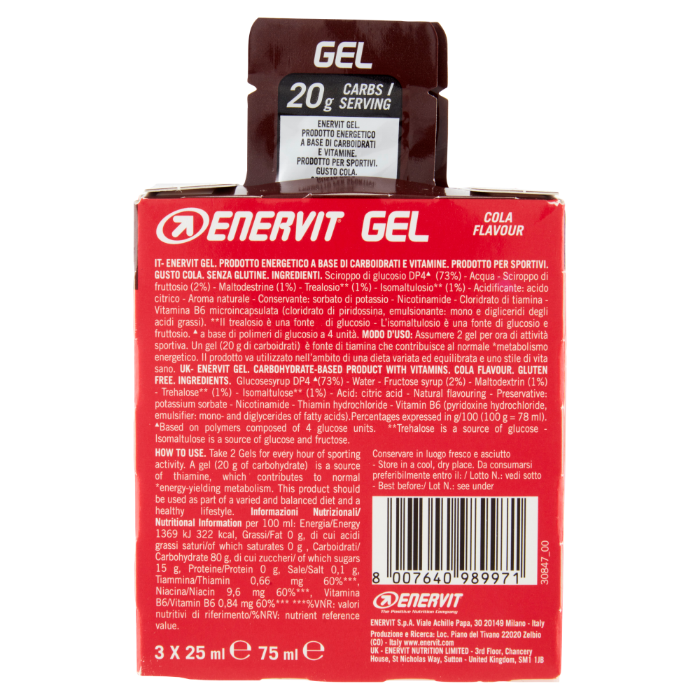 Enervit Gel Cola Flavour 3 x 25 ml
