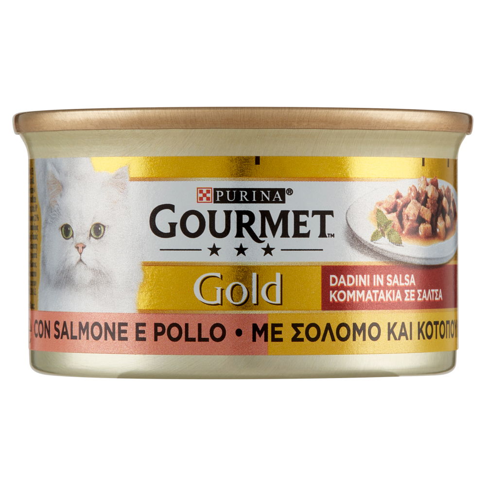 PURINA GOURMET Gold Dadini in Salsa con Salmone e Pollo 85 g