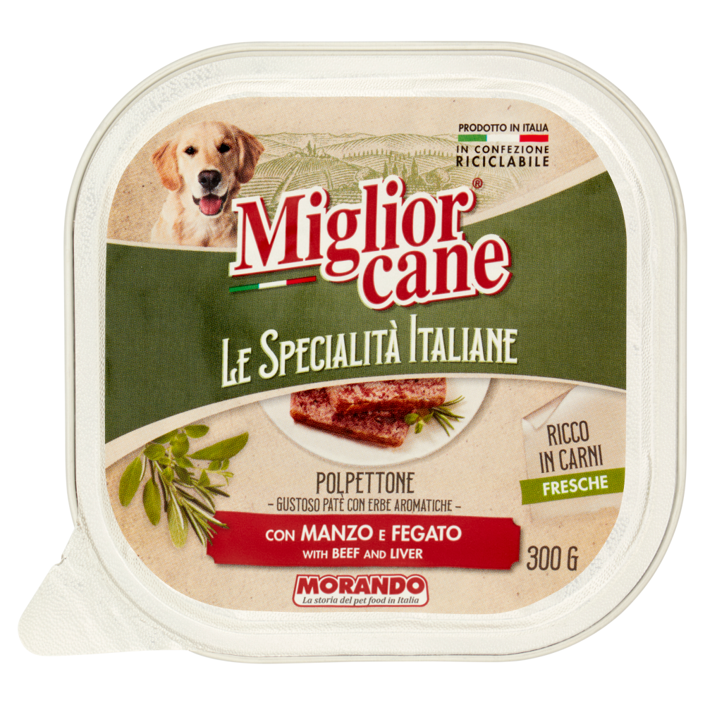 Migliorcane Le Specialità Italiane Polpettone con Manzo e Fegato 300 G