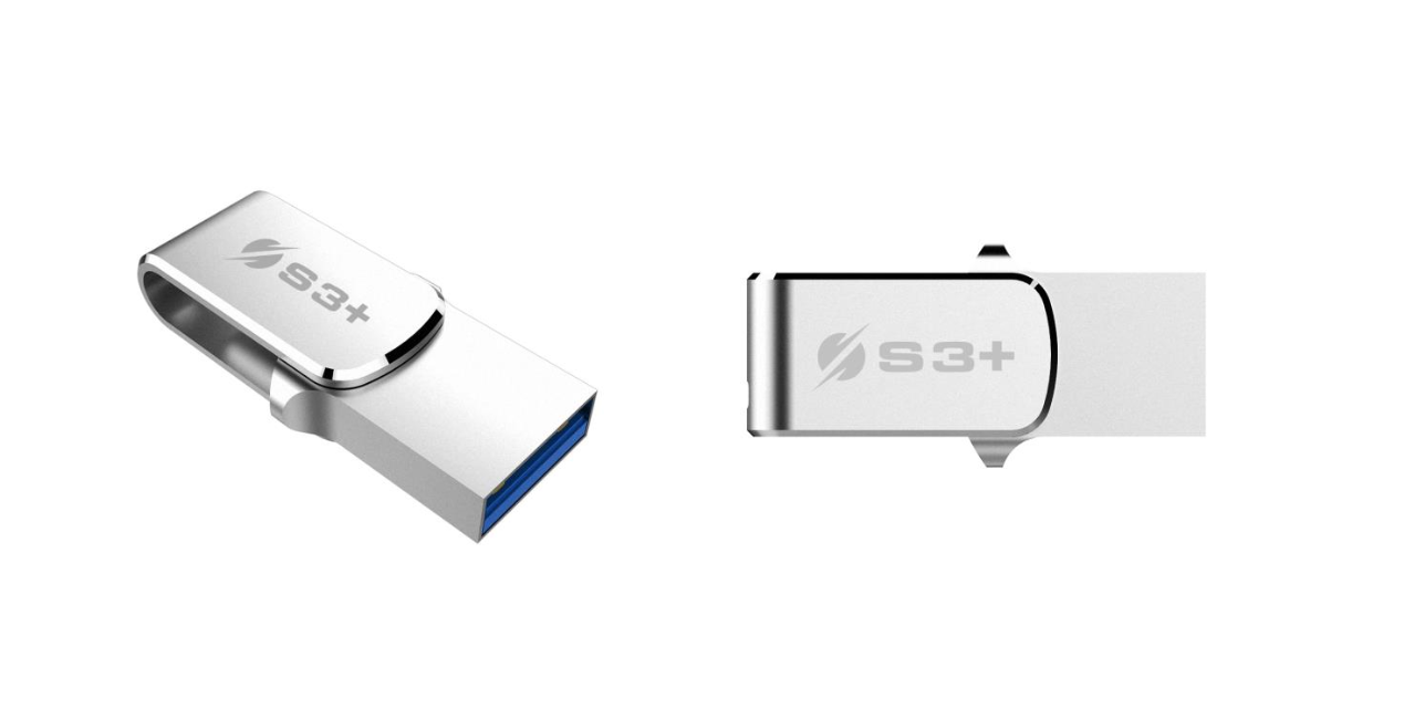 S3Plus Technologies Steel unità flash USB 32 GB USB Type-A / USB Type-C 3.2 Gen 1 (3.1 Gen 1) Argento