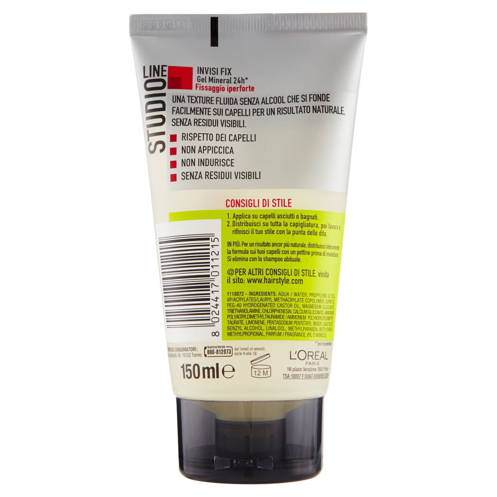 L'Oréal Paris Studio Line Invisi fix 8 Gel mineral 24h 150 ml