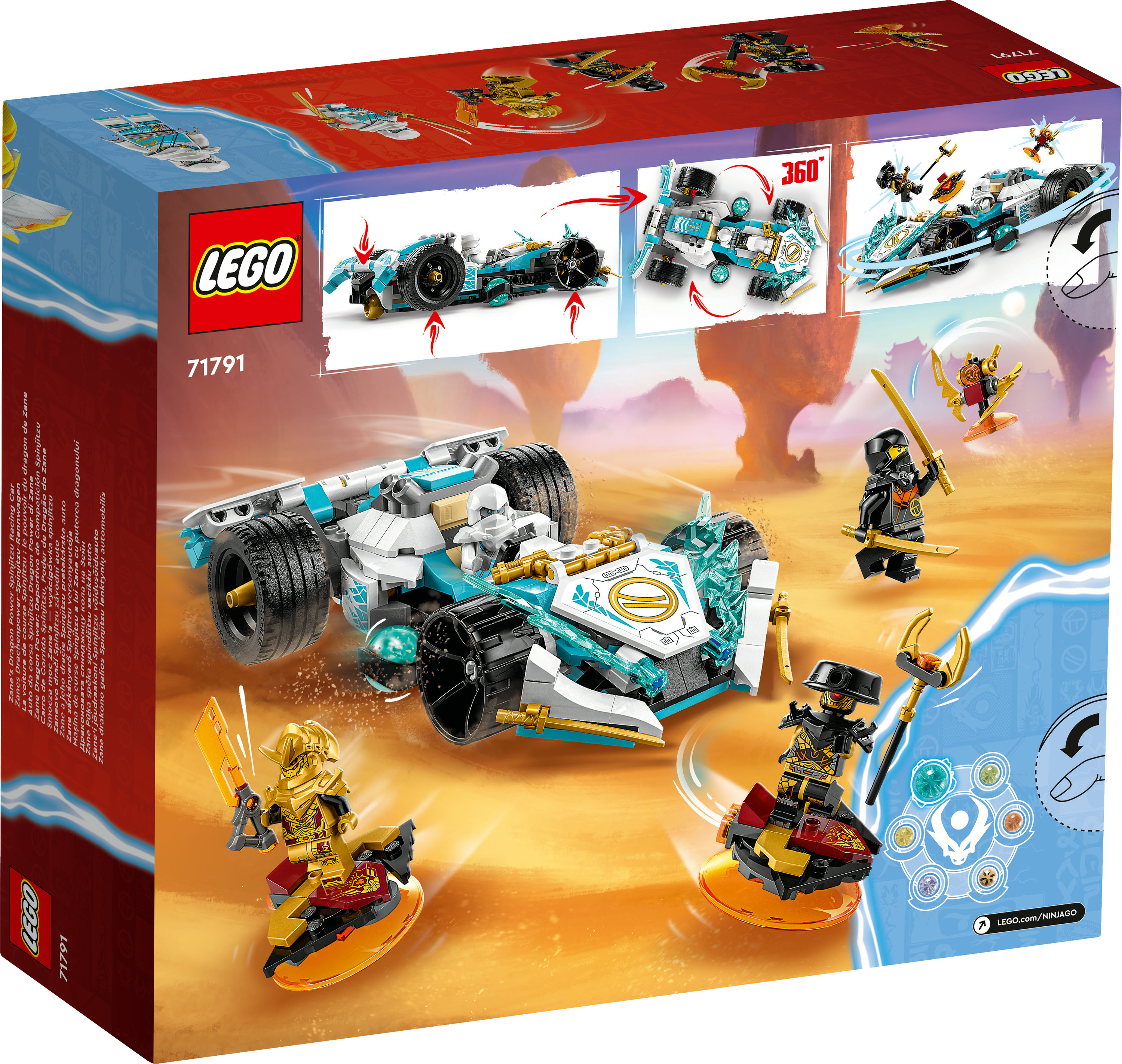 LEGO NINJAGO Auto da corsa Spinjitzu Dragon Power di Zane