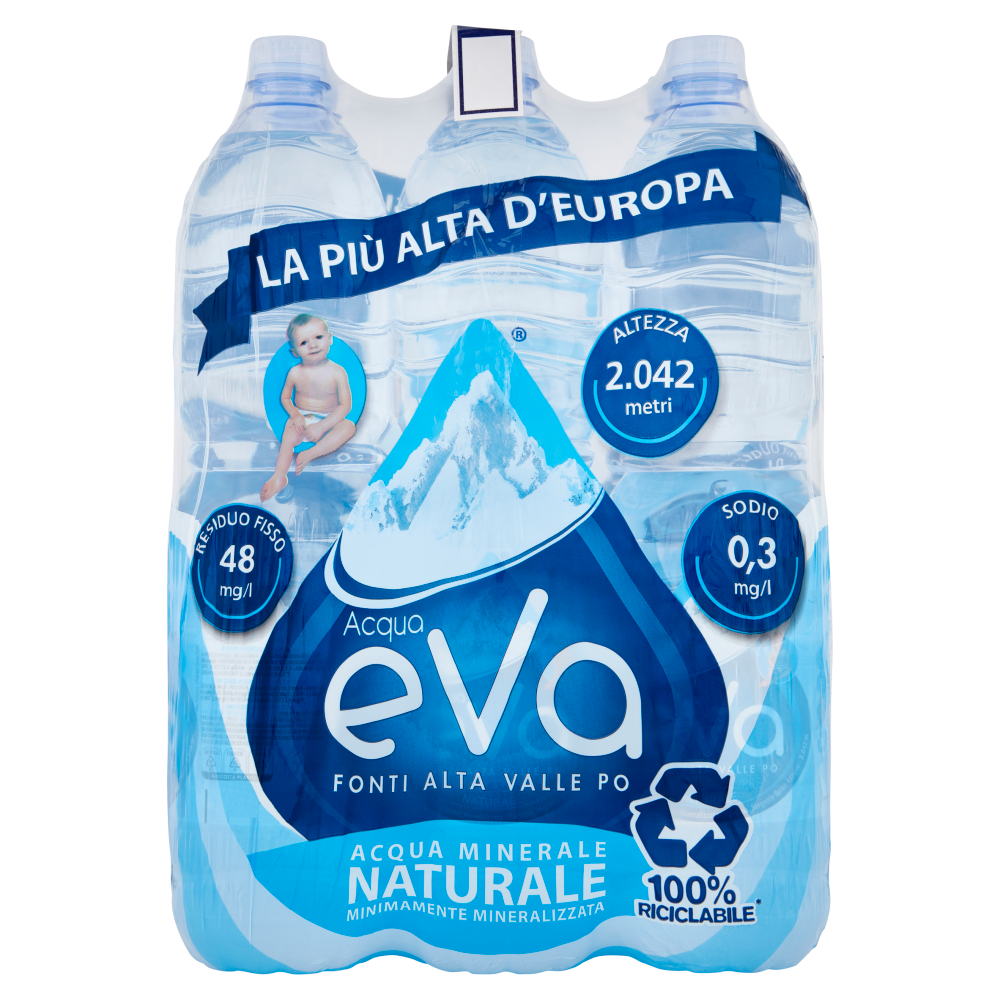 Acqua eva Acqua Minerale Naturale 6 x 1,5 L