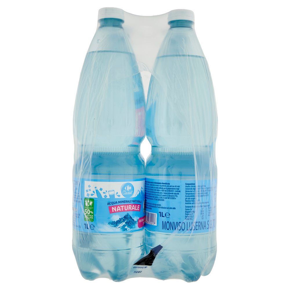 Carrefour Classic Naturale Acqua Minerale Naturale Monviso 6 x 1 L