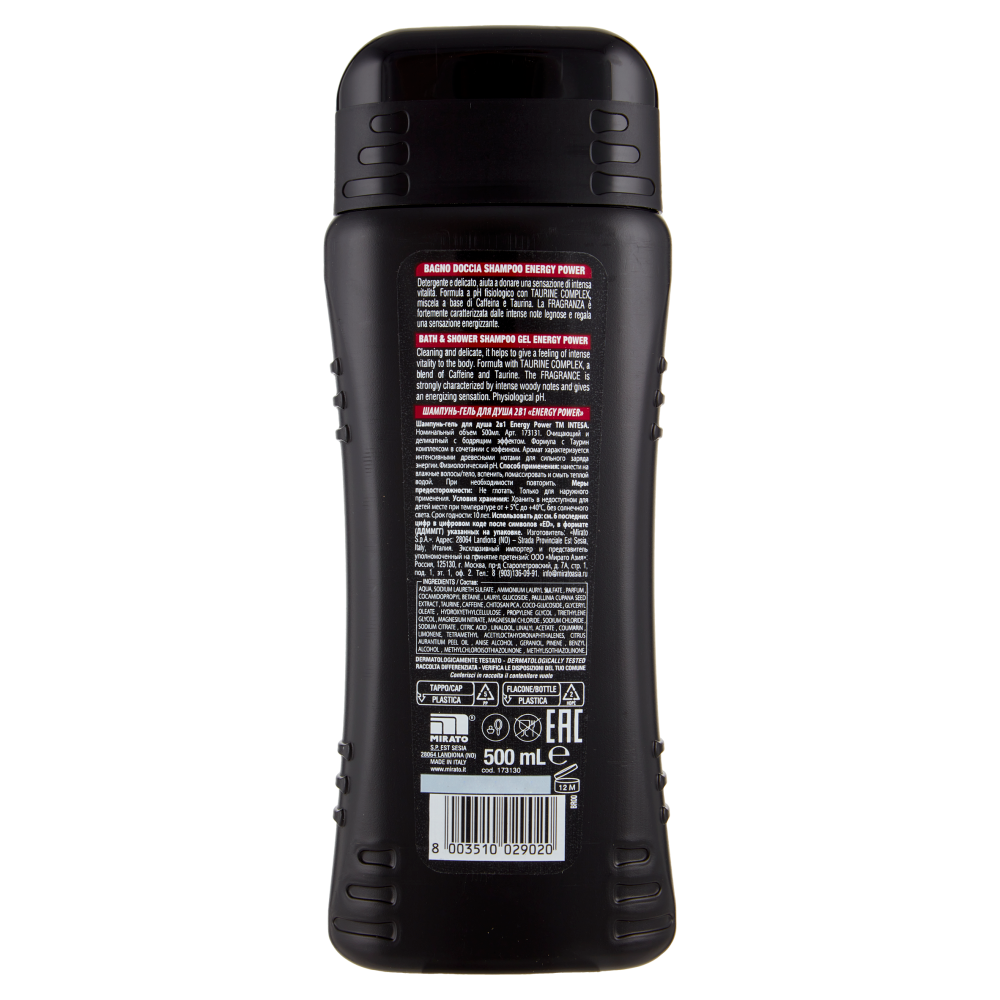 Intesa Pour Homme Bagno Doccia Shampoo Energizzante Energy Power 500 mL