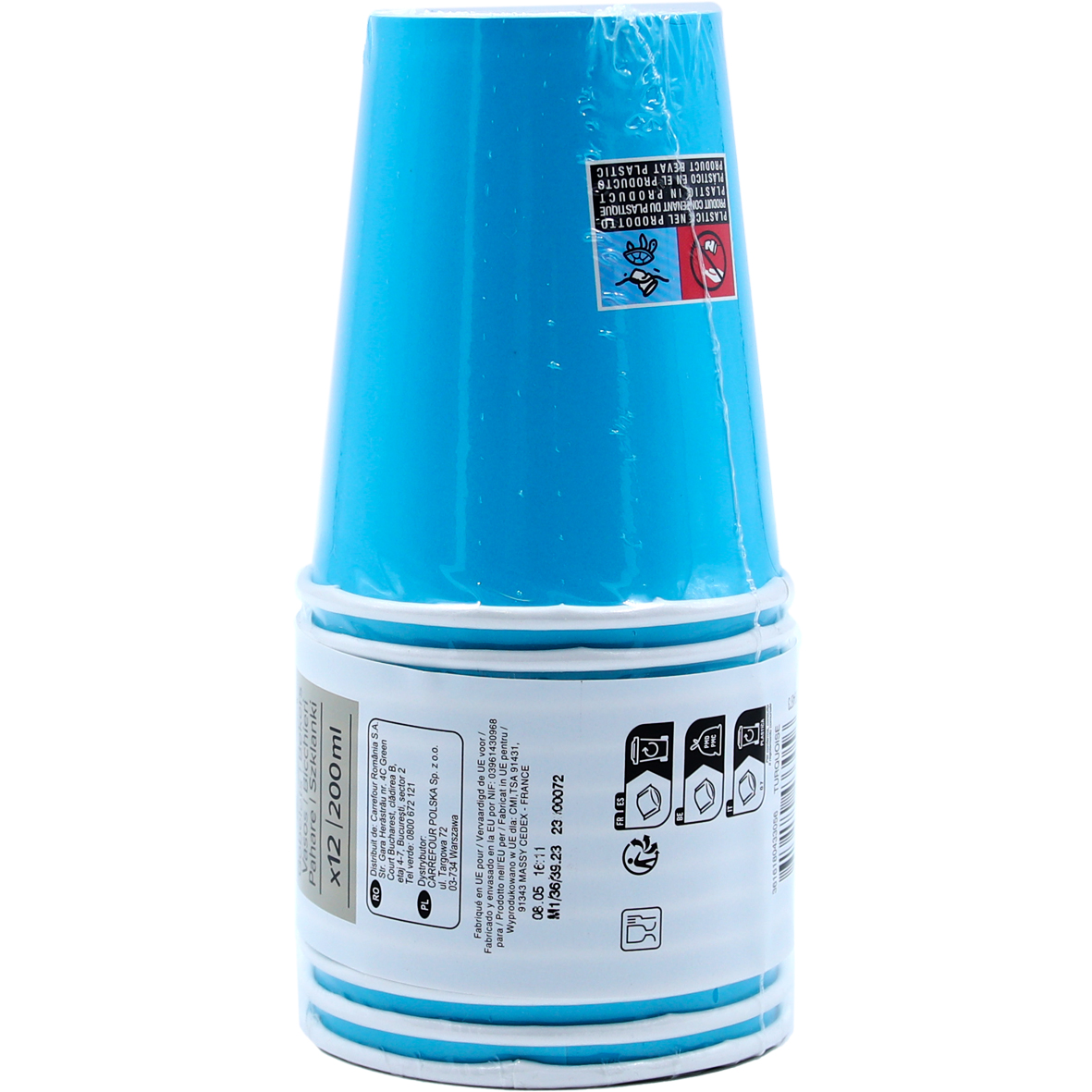 12 bicchieri azzurri 20 cl Carrefour