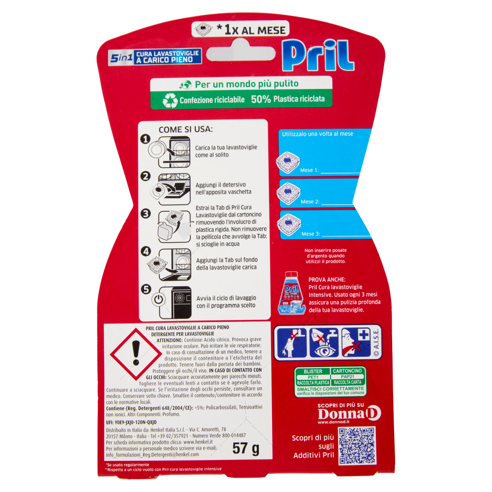 PRIL 5in1 Cura Lavastoviglie a Carico Pieno 57 g