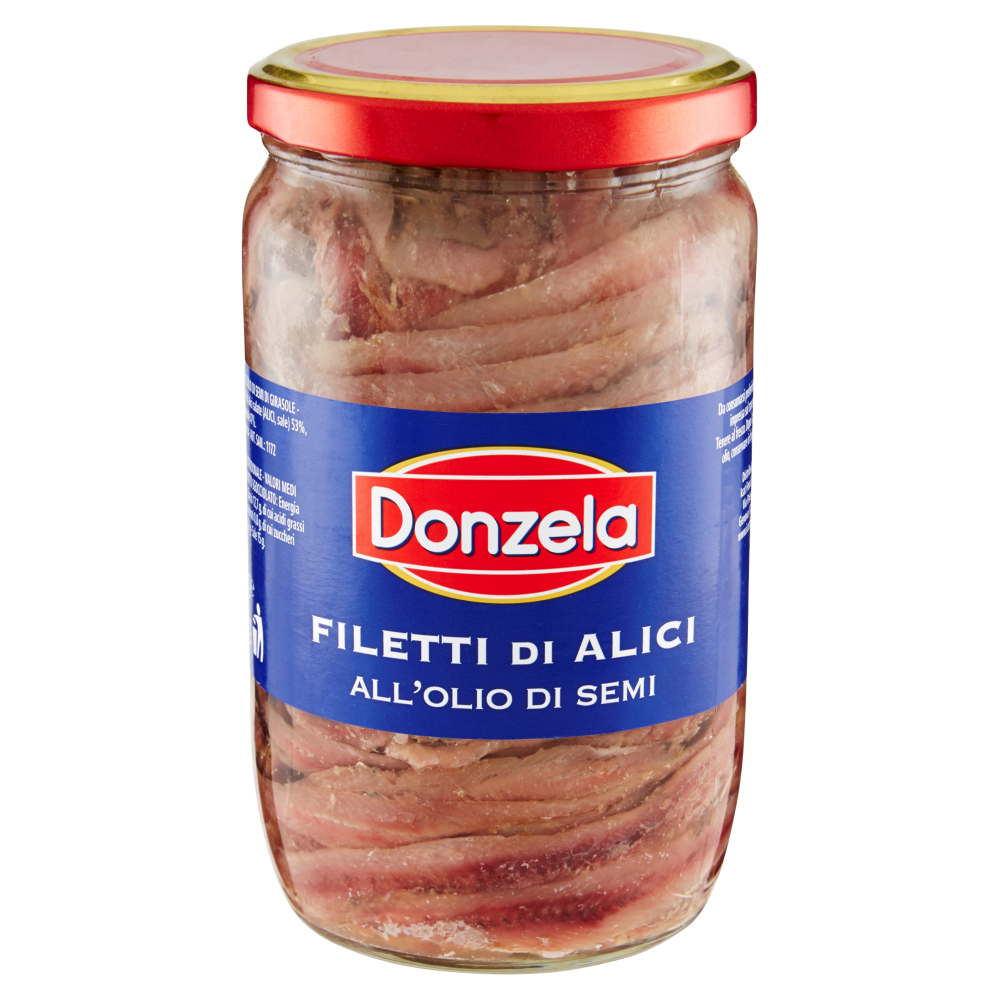 Donzela Filetti di alici all'olio di semi 720 g