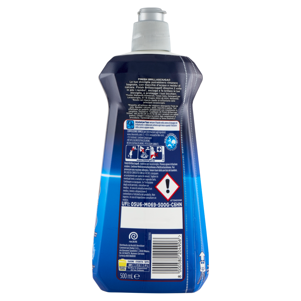Finish Brillasciuga Regular brillantante lavastoviglie 500 ml