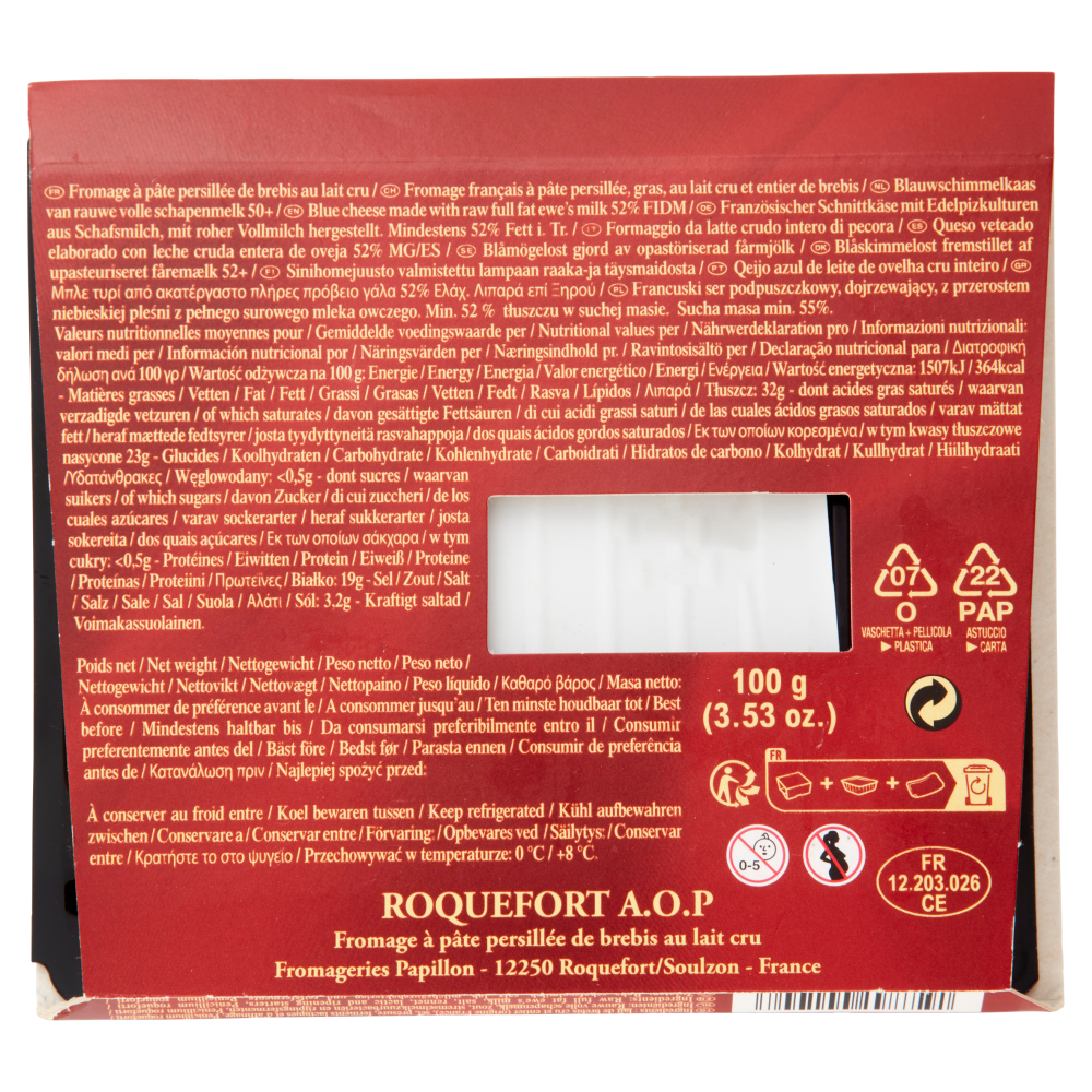 Papillon Roquefort A.O.P. 100 g