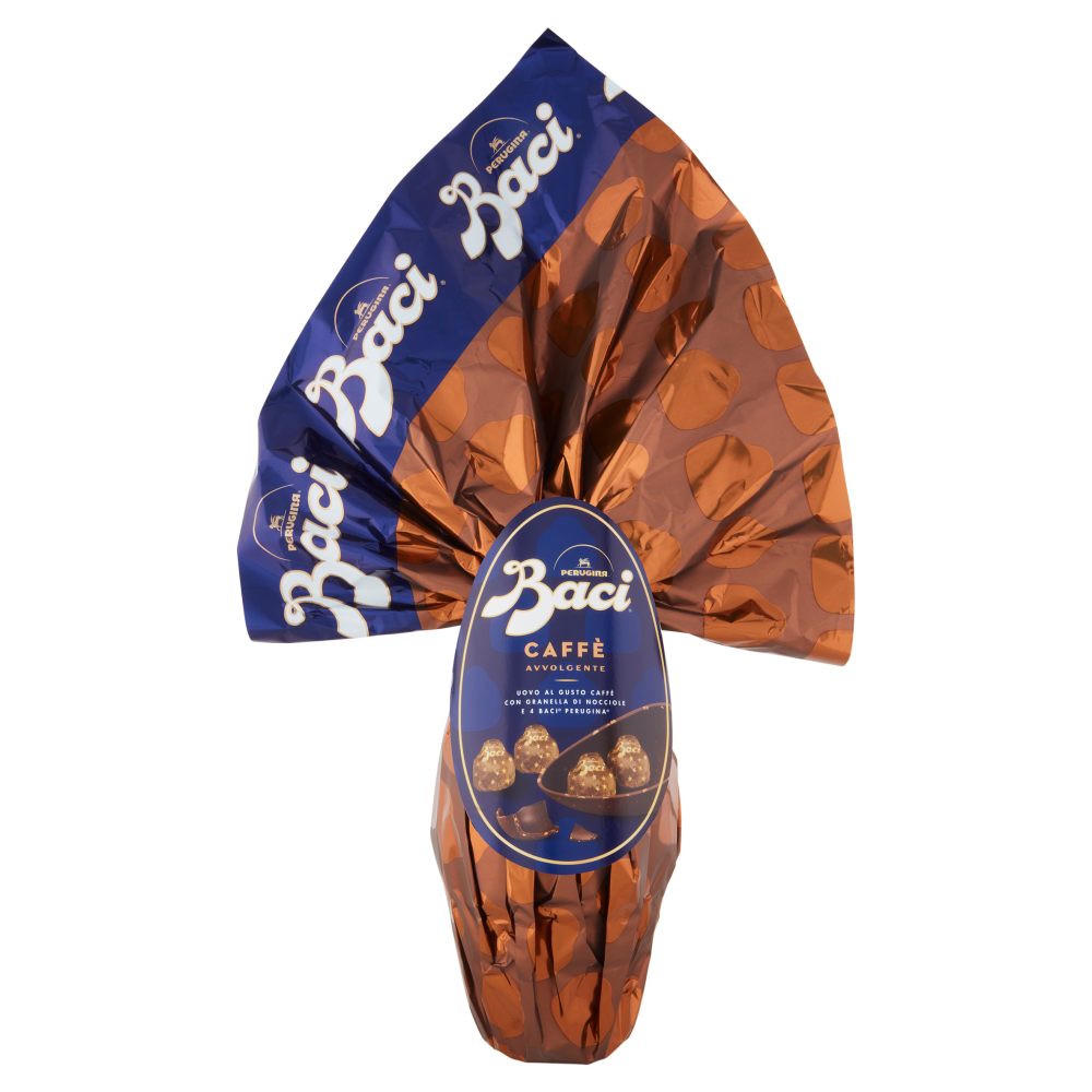 BACI PERUGINA Uovo Pasqua Cioccolato Fondente al Caff&egrave; con 4 Cioccolatini 265g
