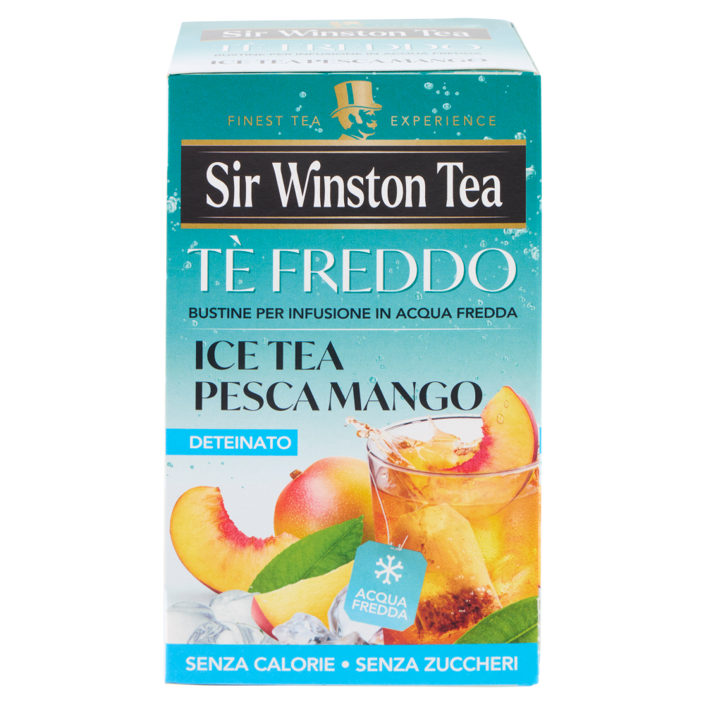 Sir Winston Tea T&egrave; Freddo Ice Tea Pesca Mango Deteinato 18 x 2,5 g