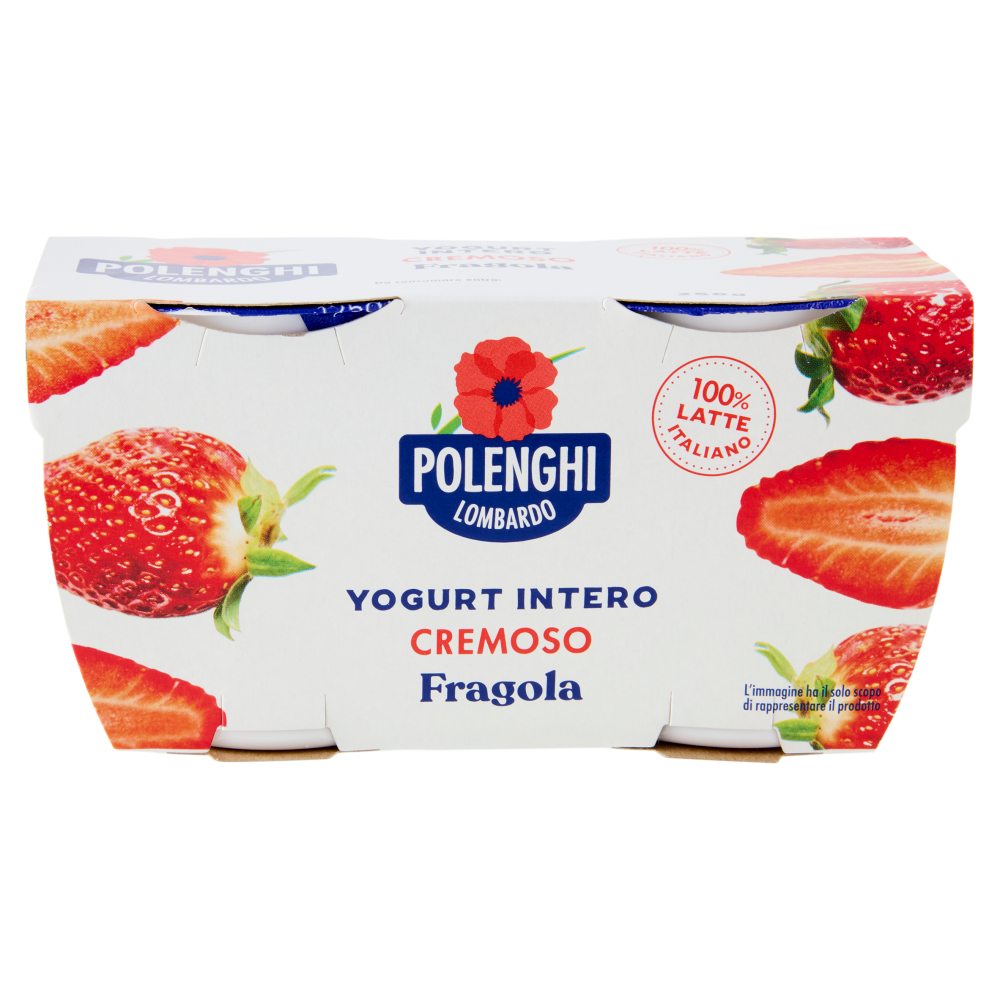 Polenghi Lombardo Yogurt Intero Cremoso Fragola 2 x 125 g