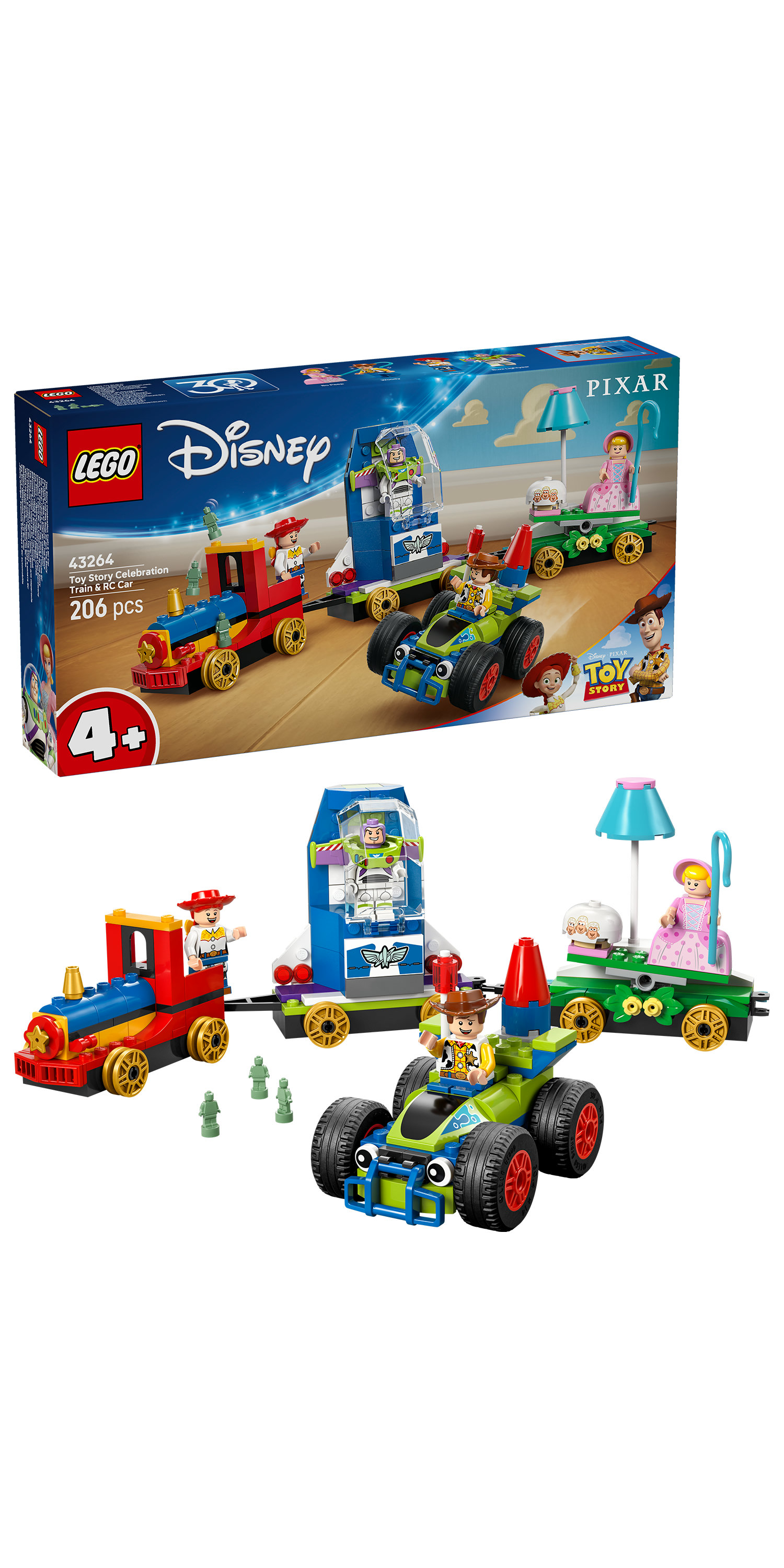 LEGO Disney Toy Story: Treno e Auto RC celebrativi