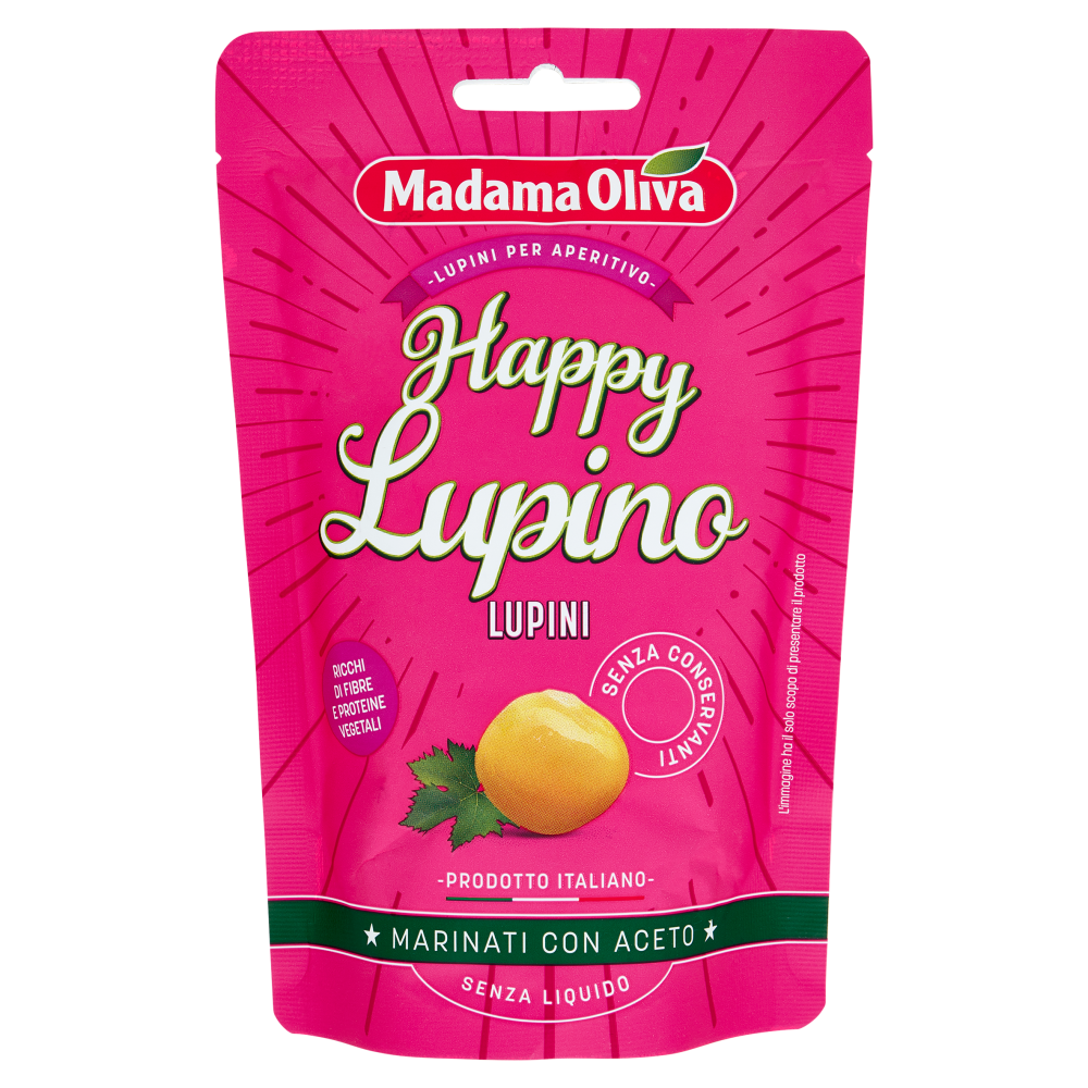 Madama Oliva Happy Lupino Lupini Marinati con Aceto 80 g