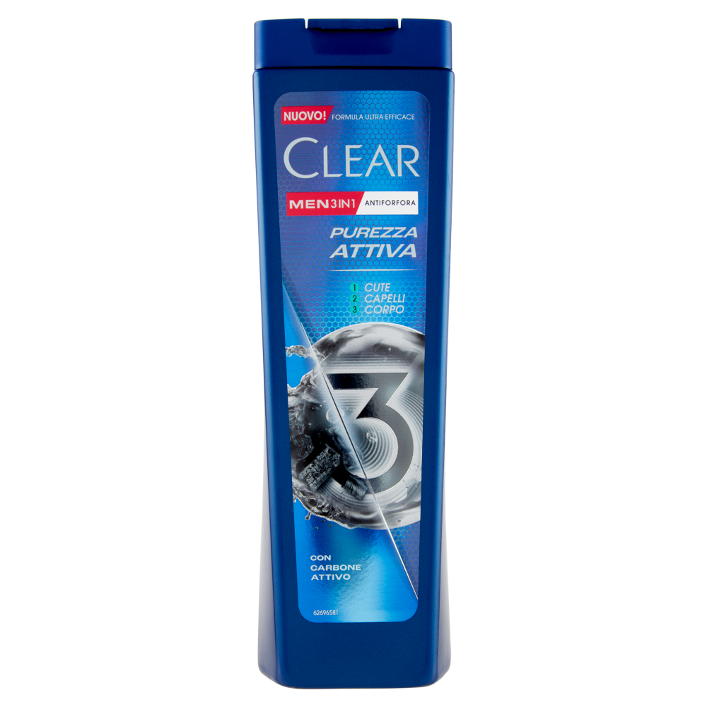 Clear Men 3in1 Antiforfora Purezza Attiva 225 ml