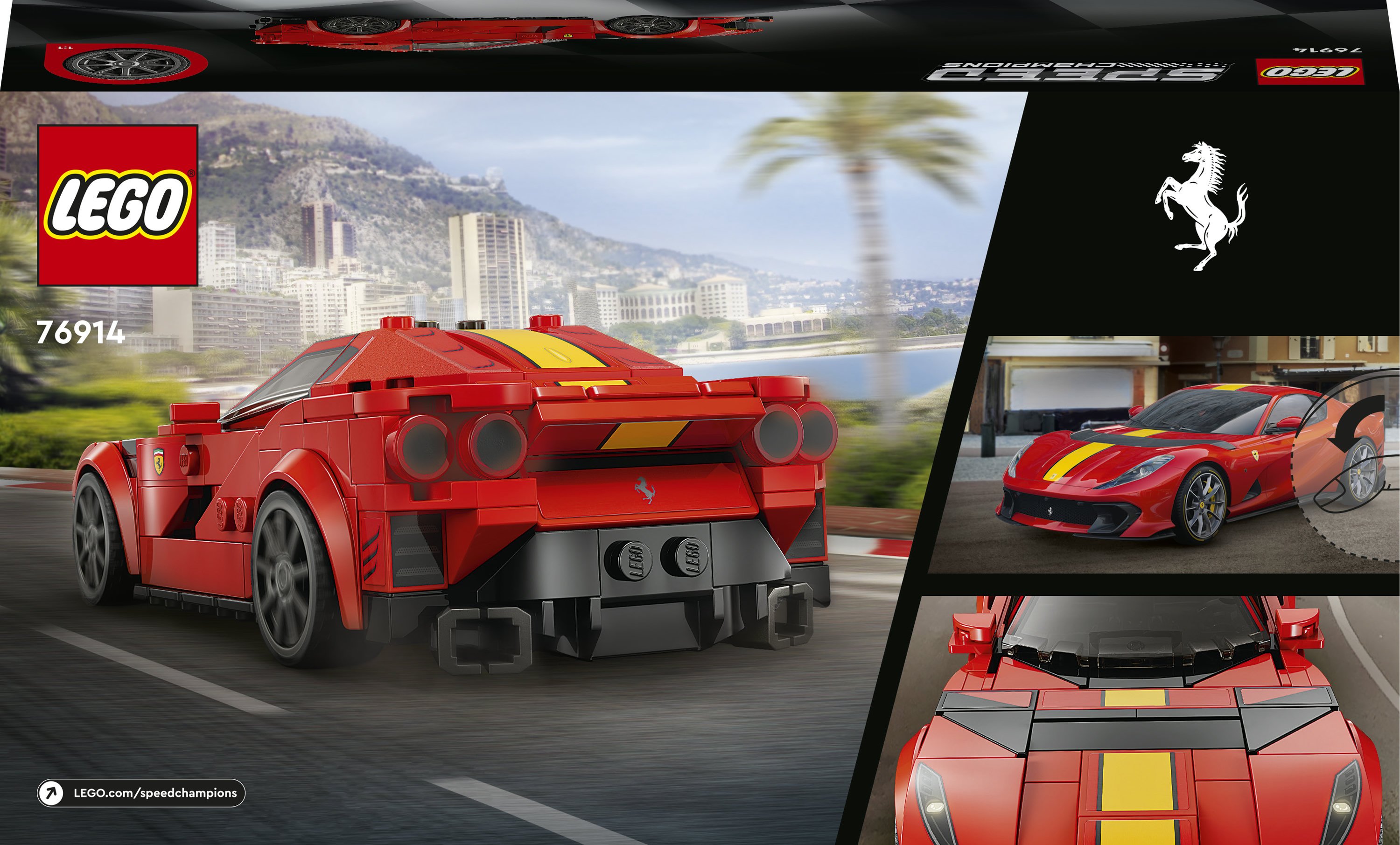 LEGO Speed Champions 76914 Ferrari 812 Competizione, Modellino di Auto da Costruire, Macchina Giocattolo 2023 da Collezione