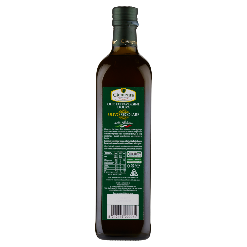 Clemente Ulivo Secolare Olio Extravergine d'Oliva 0,75 l