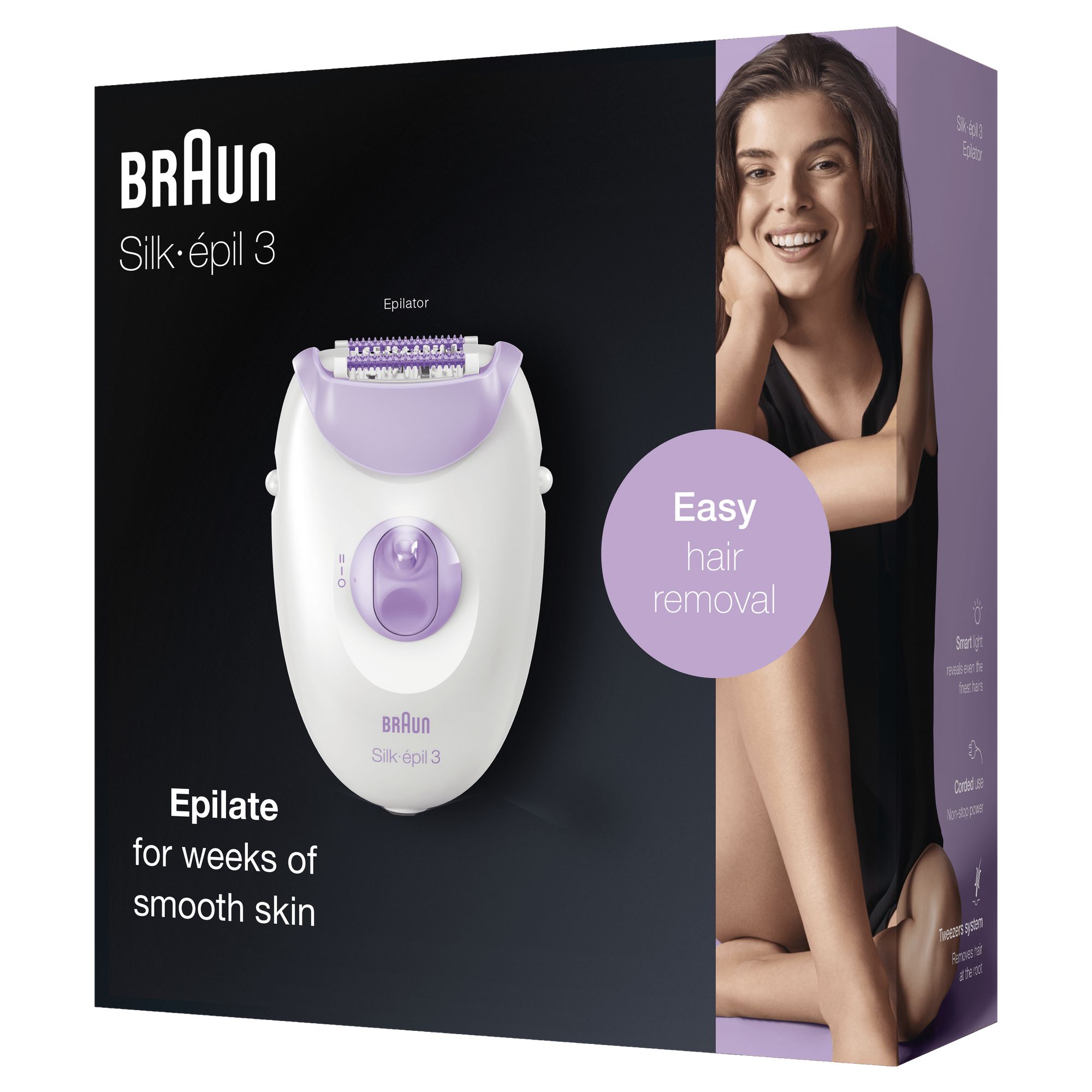 Braun Silk-&eacute;pil 3 -170, Epilatore Donna Per La Rimozione Duratura Dei Peli