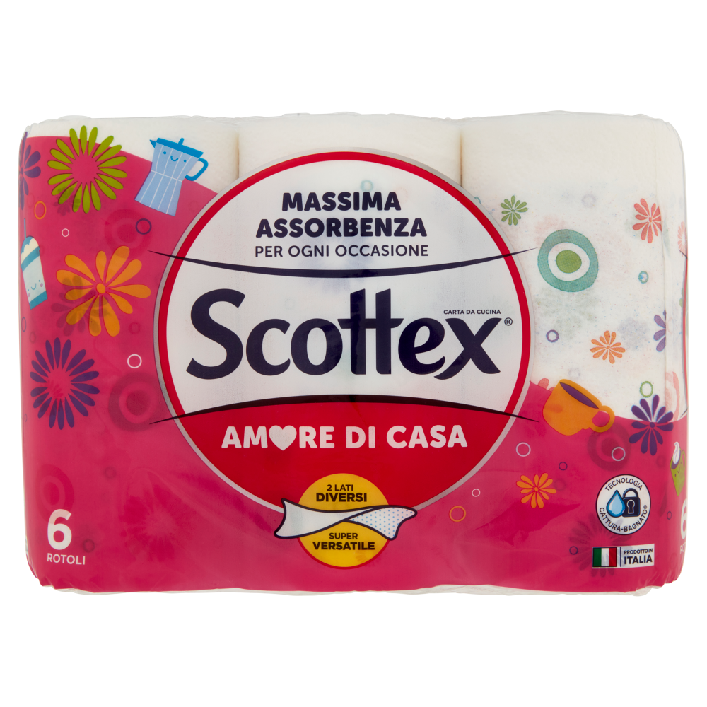 Scottex Amore di Casa Carta da Cucina Rotoli 6 pz