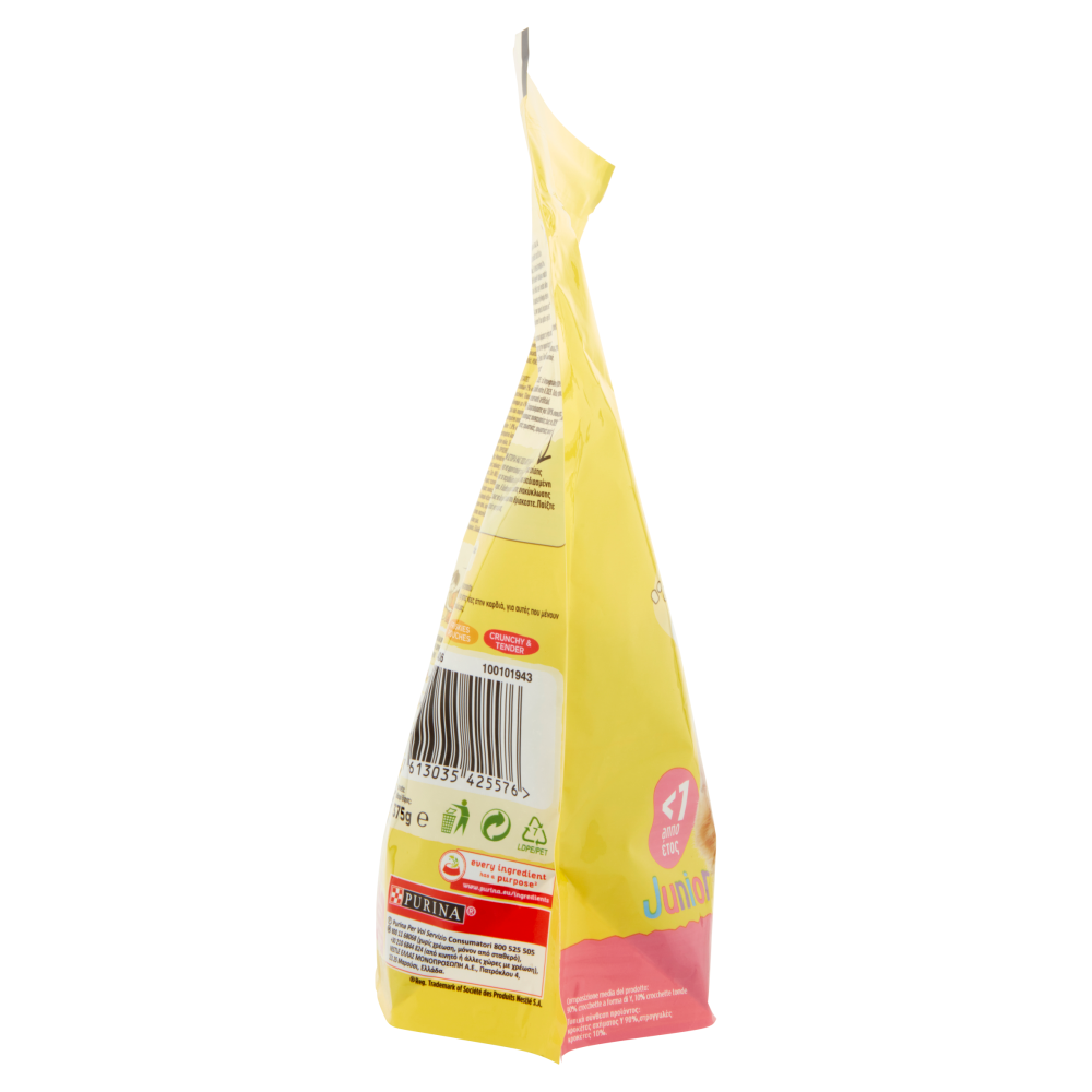 PURINA FRISKIES Gatto Junior Con un gustoso mix di Pollo e Tacchino, con Latte e con Verdure 375 g