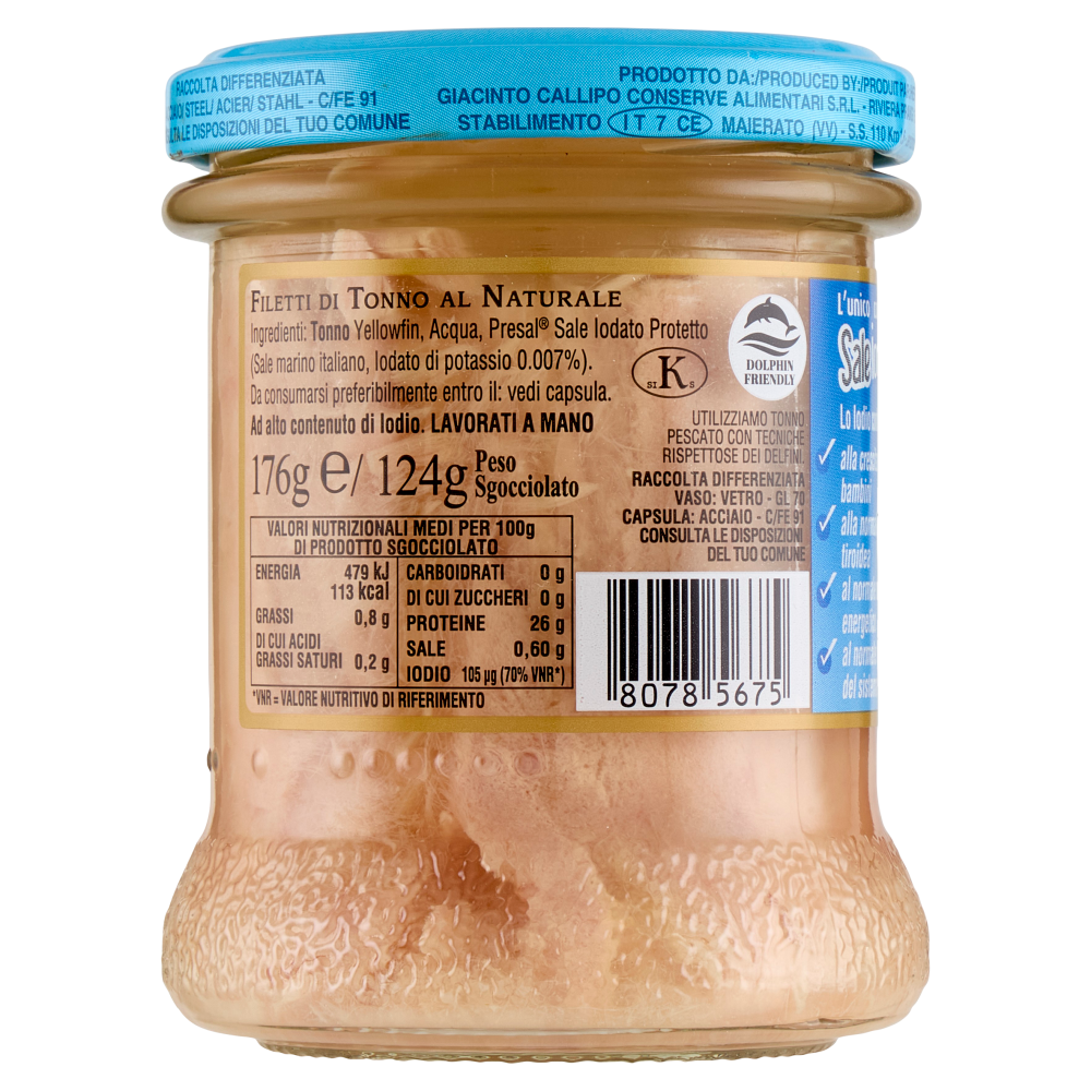 Callipo Filetti di Tonno al naturale 176 g