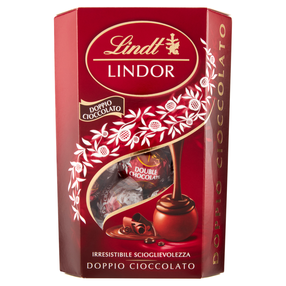 Lindt Cioccolatini Lindor Doppio Cioccolato Scatola 200 g