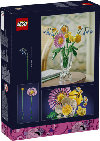 LEGO Botanicals 10347 Bouquet di Fiori Estivi Finti - Decorazione per Casa - Gioco della Natura per Bambine e Bambini 9+