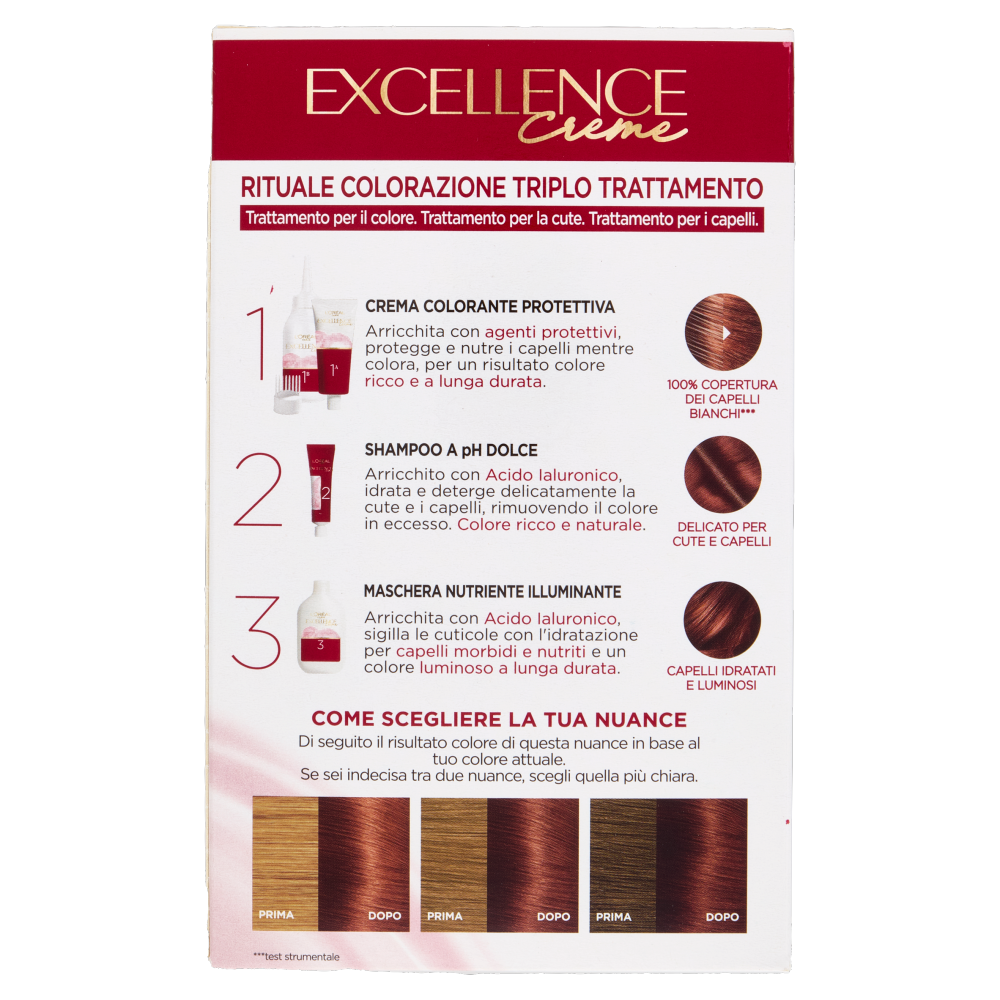 L'Oréal Paris Excellence Creme Colorazione Triplo Trattamento 6.54 Biondo Scuro Mogano Ramato