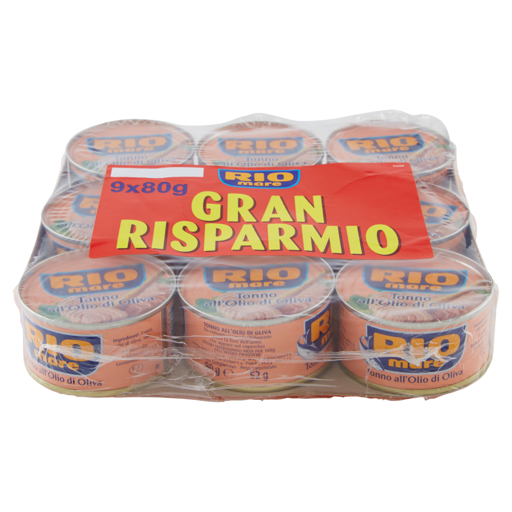 Rio Mare Tonno all'Olio di Oliva 9 x 80 g