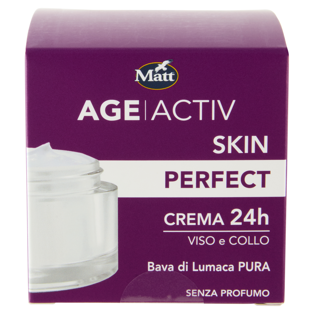 Matt Age Activ Skin Perfect Crema 24h Viso e Collo Bava di Lumaca Pura 50 ml