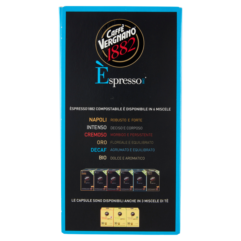 Caffè Vergnano 1882 Èspresso1882 Decaf Compostabile** Capsule Compatibili Nespresso* 10 x 5 g