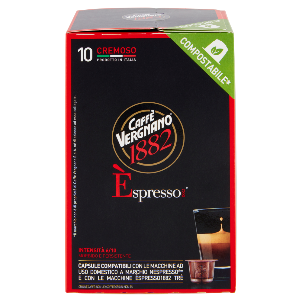 Caffè Vergnano 1882 Èspresso1882 Cremoso Capsule Compatibili Nespresso