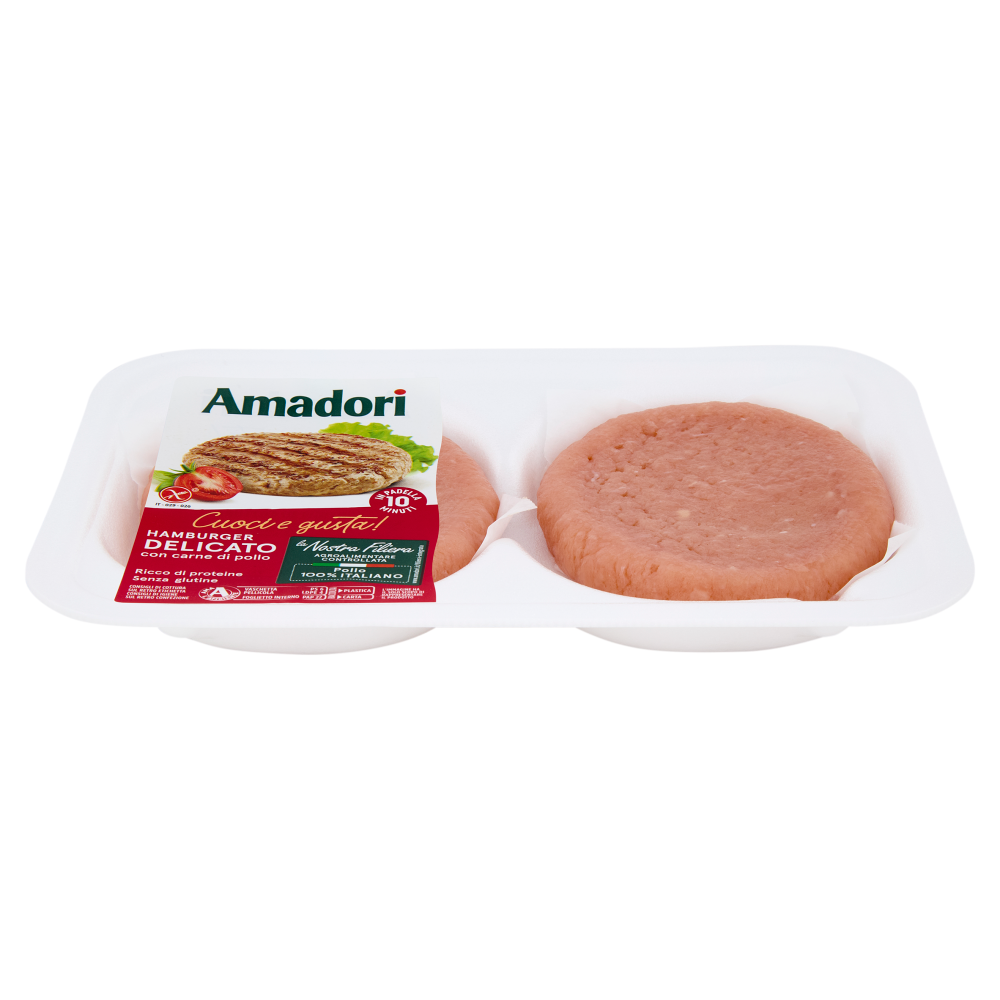 Amadori Hamburger Delicato con carne di pollo 0,204 kg