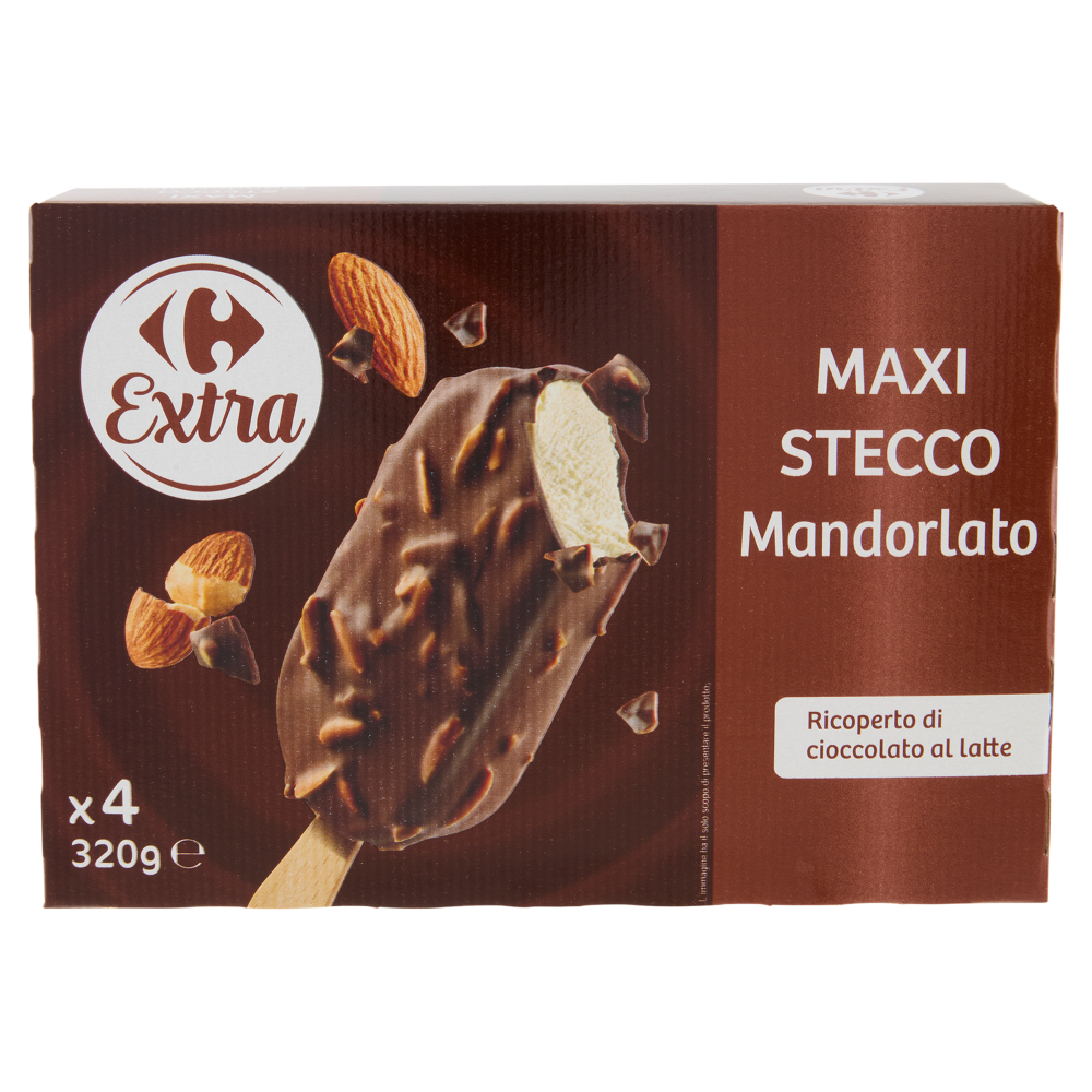 Carrefour Extra Maxi Stecco Mandorlato 4 x 80 g