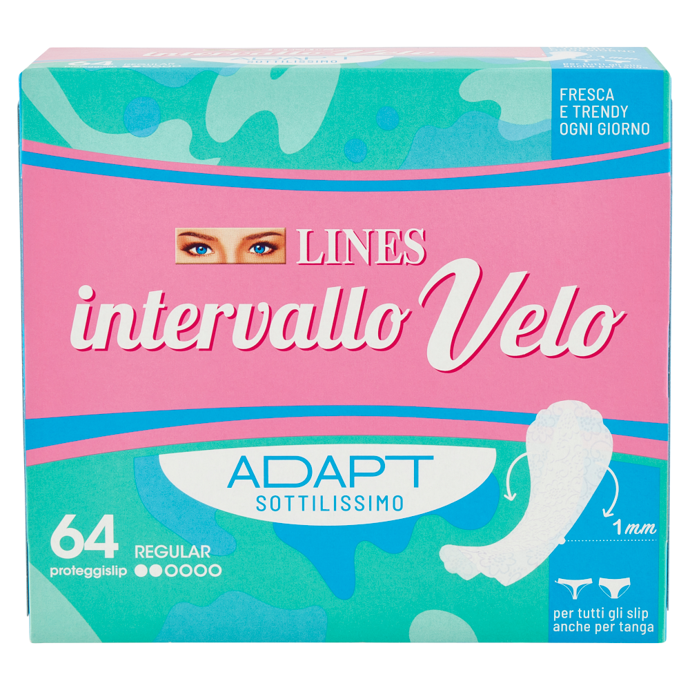 Lines intervallo Velo Adapt proteggislip Regular 64 pz