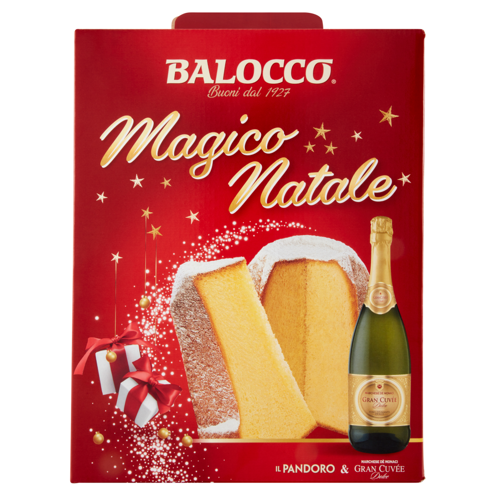 Balocco Magico Natale il Pandoro 750 g & Marchese dè Monaci Gran Cuvée Dolce 75 cl