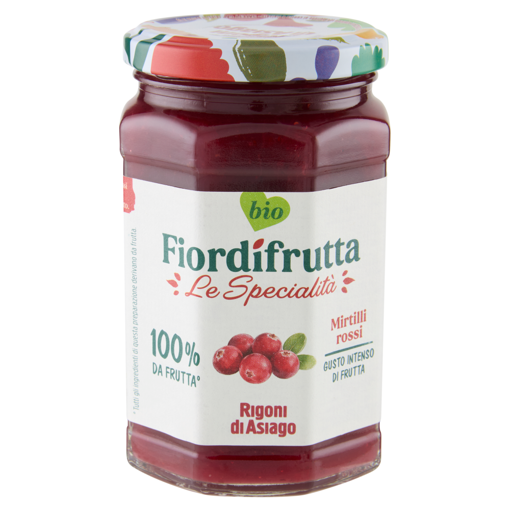 Rigoni di Asiago Fiordifrutta Le Specialit&agrave; bio Mirtilli rossi 330 g