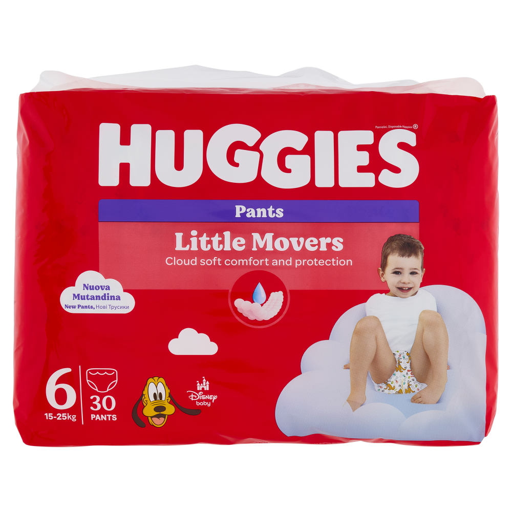 Huggies Little Movers Pants 6 15-25 Kg 30 pz