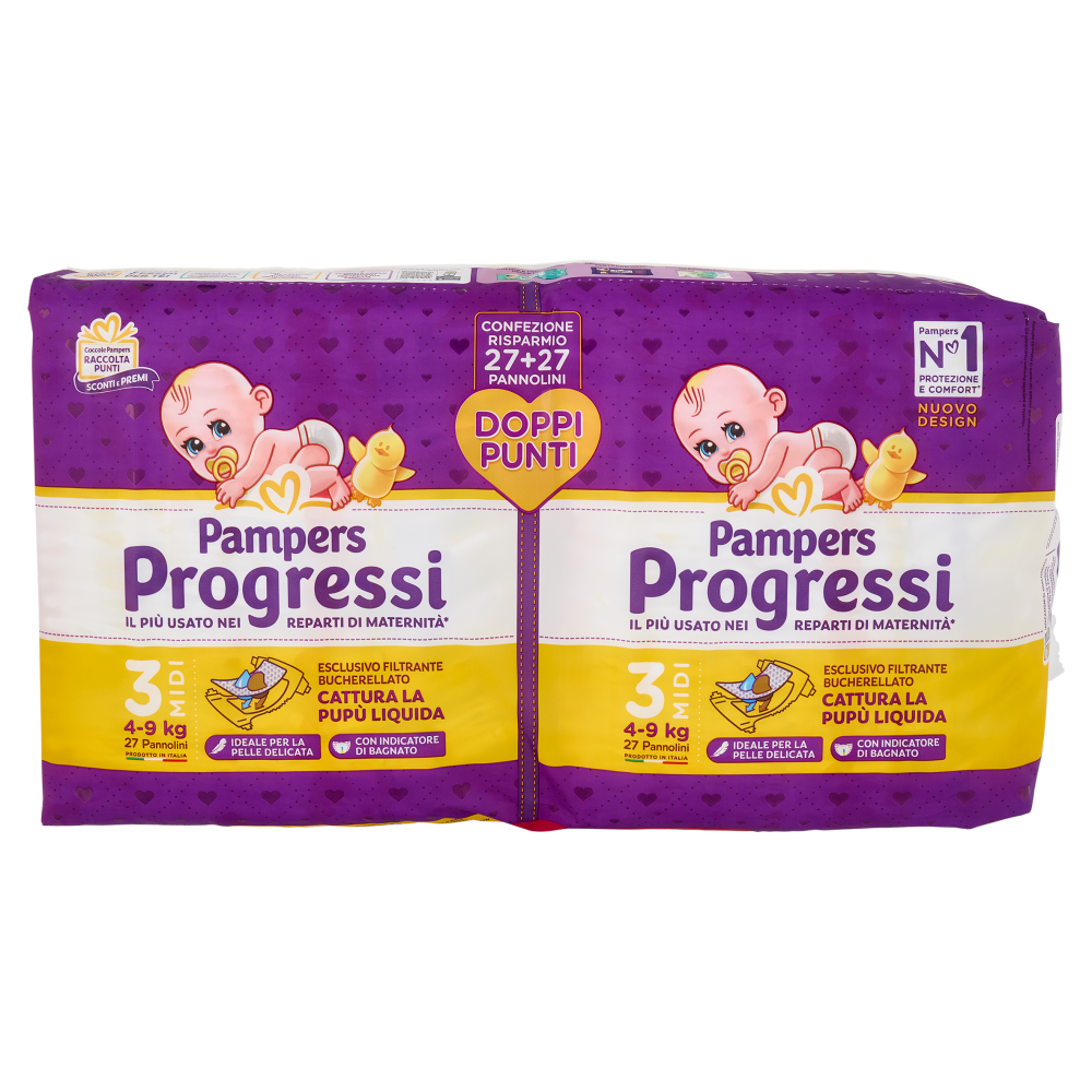 Pampers Progressi Midi 27 + 27 pz