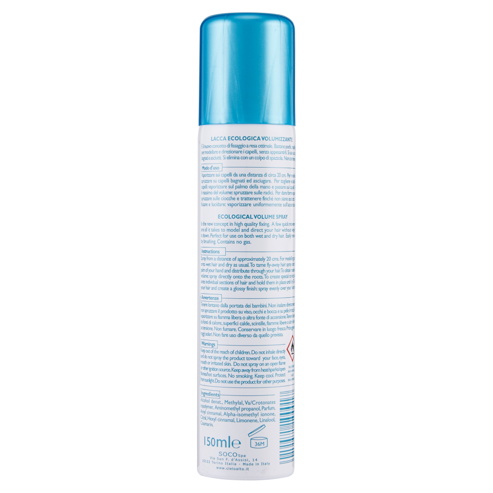 Cielo Alto Lacca Ecologica Volumizzante No Gas 150 ml